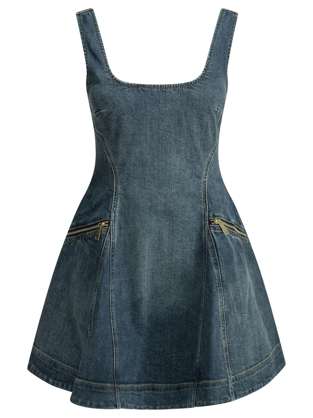 Self-Portrait Short Flared Dress Dresses - Blue | cc73fb3a01b10452941ef4c45bb91168969ab02d