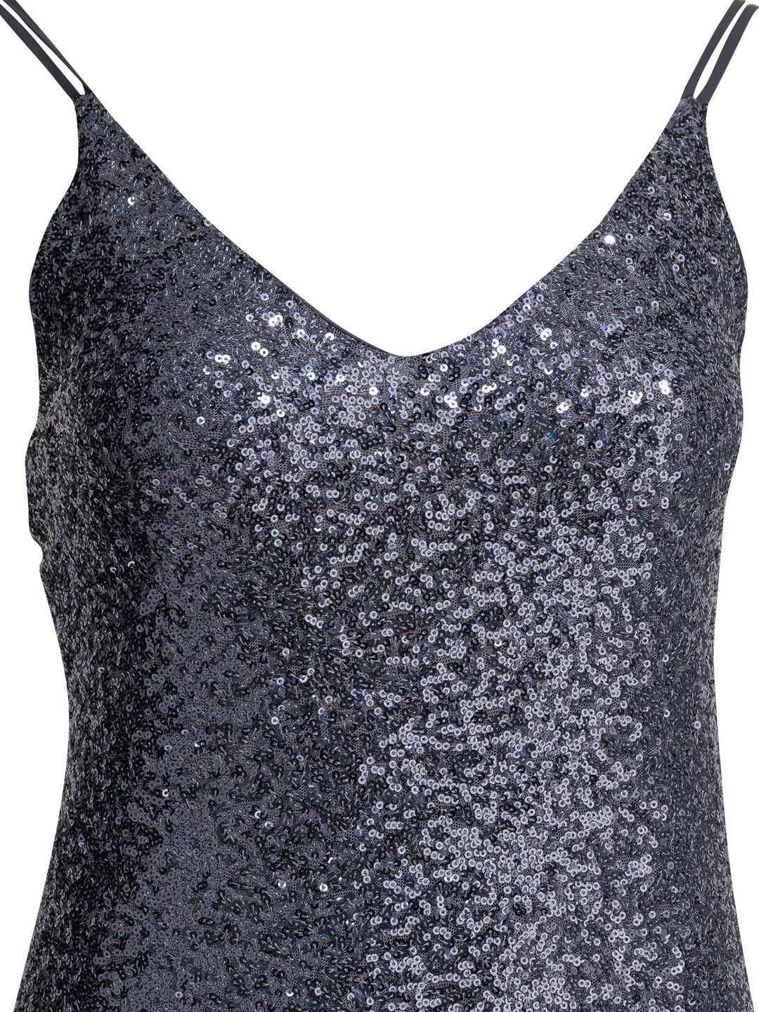Semper Long Sequined Dress Dresses - Grey | 5459ecb44ce257aad4d1ffee100d2b9761bd51f8