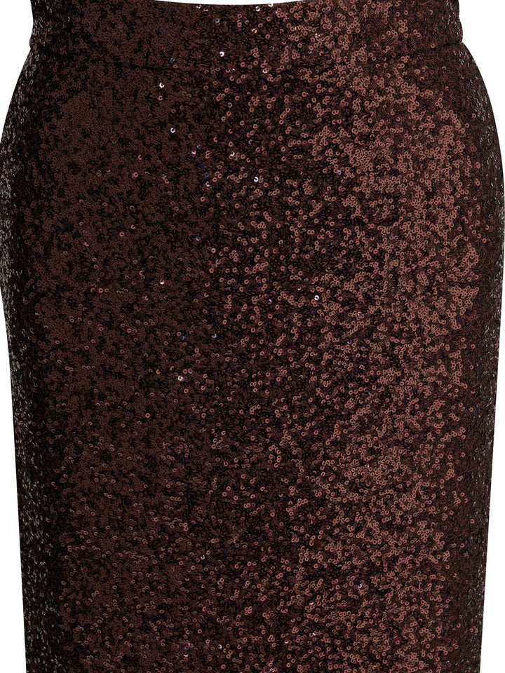 Semper Sequined Midi Skirt Skirts - Brown | f72cab5e7193d900065baa29df63915e71f924e1