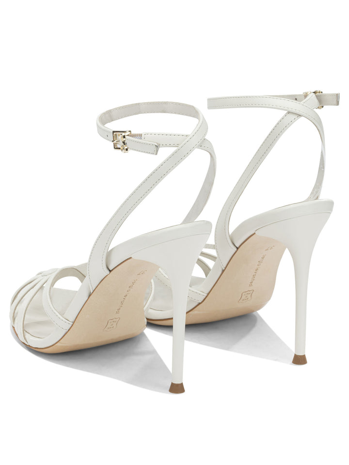 Sergio Levantesi 100mm Heeled Sandals - White | c7808751509c5ab940b07c3c79c43d6e7305735b