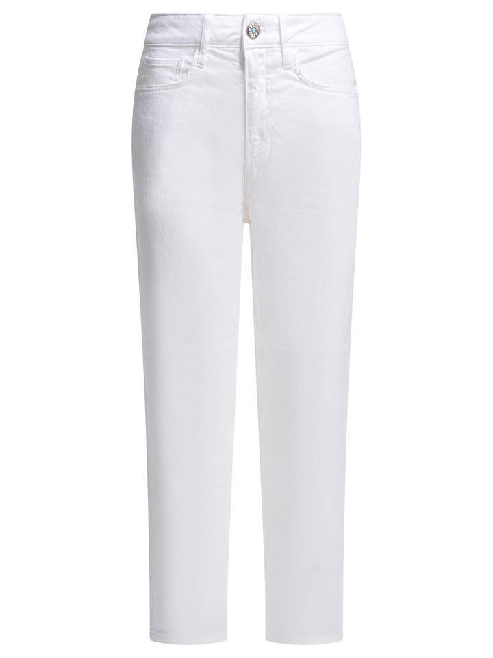 Shaft Jeans Arch Drill Stretch Jeans - White | b018a8fbd710ec386b9261311d00b26253a19380