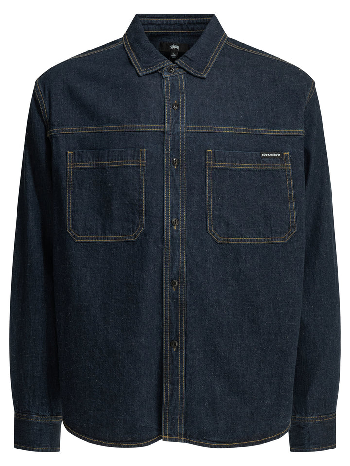 StüSsy  Shirts - Blue | e3444bf740101bf08265a8fa0230146f3e493700