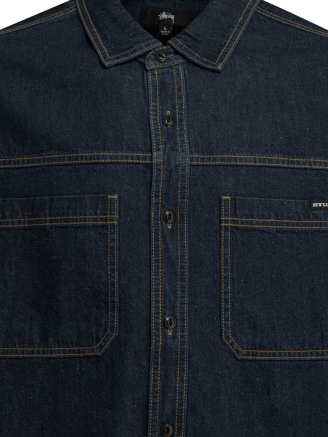 StüSsy  Shirts - Blue | a91a21356cd0fb26f0f9ac927d7b3d546d95d121