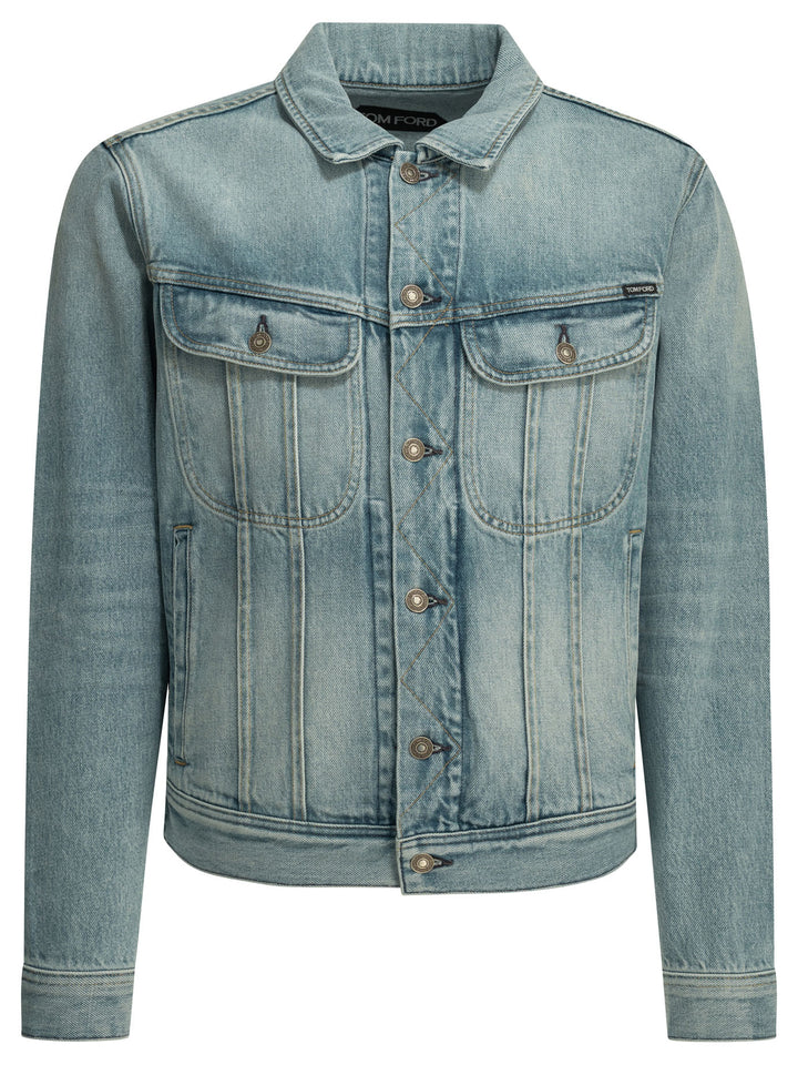 Tom Ford Icon Jackets and Coats - Light blue | 83dbf34cb68dddde76dd7a000eea2b5ab9fb40ab