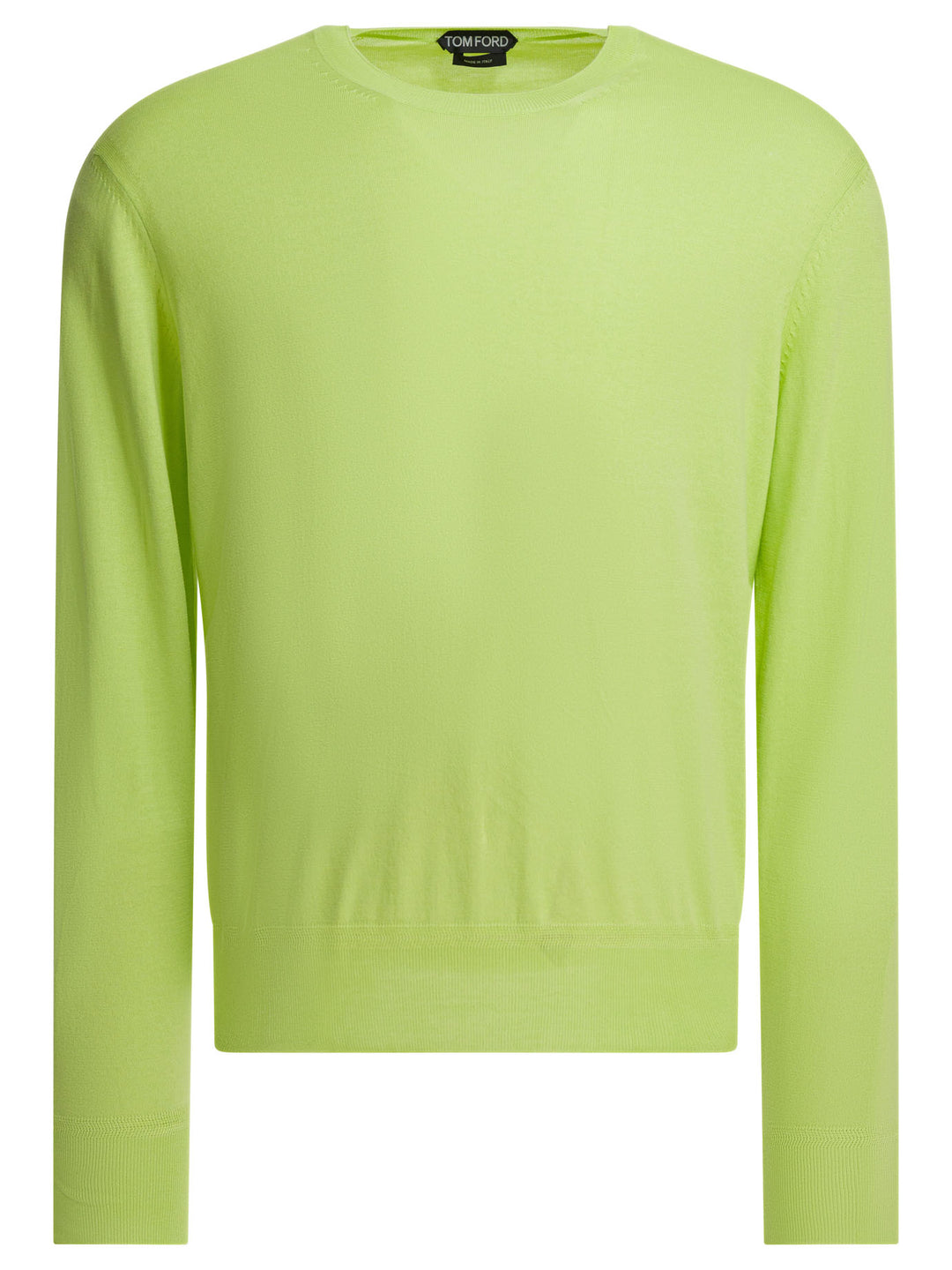 Tom Ford Cotton Crewneck Sweater Knitwear - Green | 0a5b4a97a8e2ecc1d157bf32acc17f49b781ce05