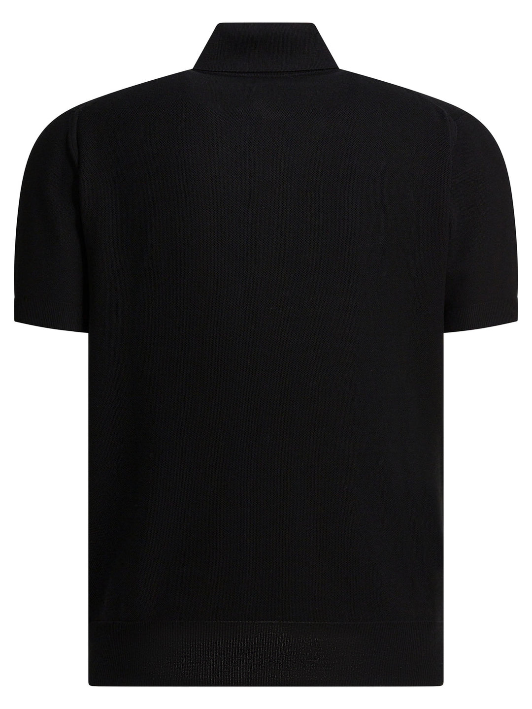 Tom Ford Silk And Cotton Pique Polo Shirt Polo shirts - Black | 7e75a6ac1dc9894e70f1342da015ebb07fdd1e7e