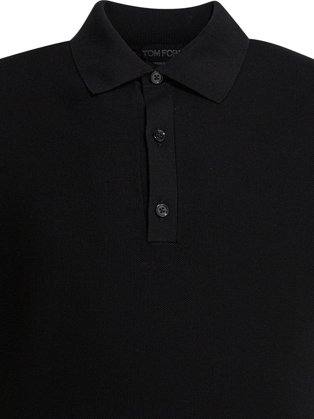 Tom Ford Silk And Cotton Pique Polo Shirt Polo shirts - Black | ae74e4fb344d59056bca13da96a2137a91fa8b09