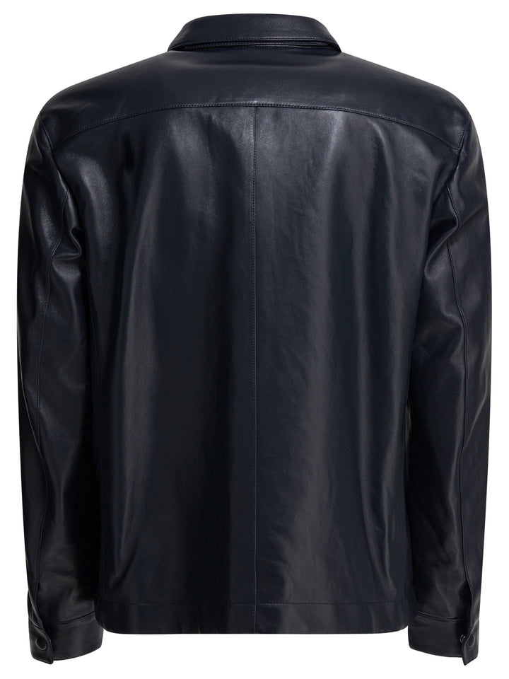 Tom Ford Leather Overshirt Jacket Jackets and Coats - Blue | a3b7a06f2b80f108a0da0b504f1b5083b6745bff