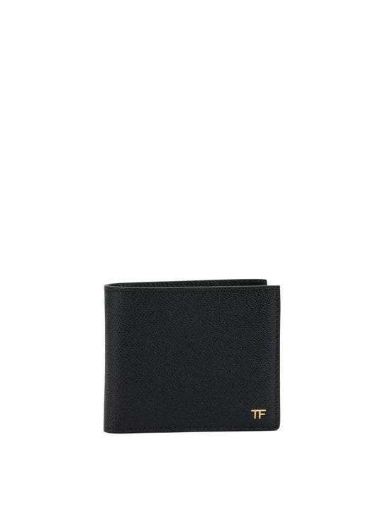 Small Grain Leather Bifold Wallet Wallets & Card Holders Black
