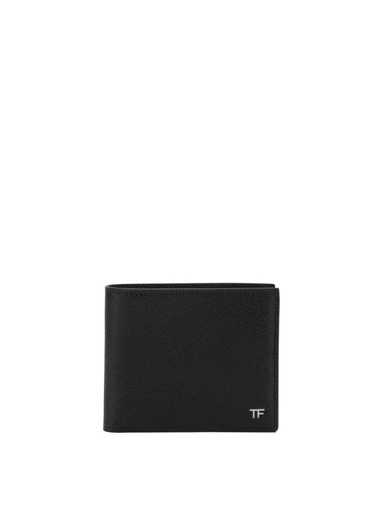 Small Grain Leather Bifold Wallet Wallets & Card Holders Black