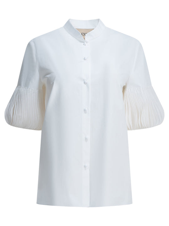 Embroidered Casual Shirt Shirts White