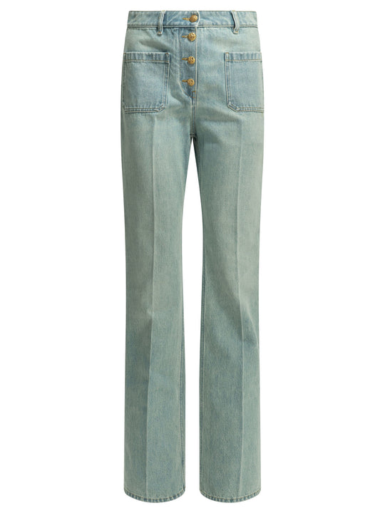 Straight-Leg Jeans Light Blue