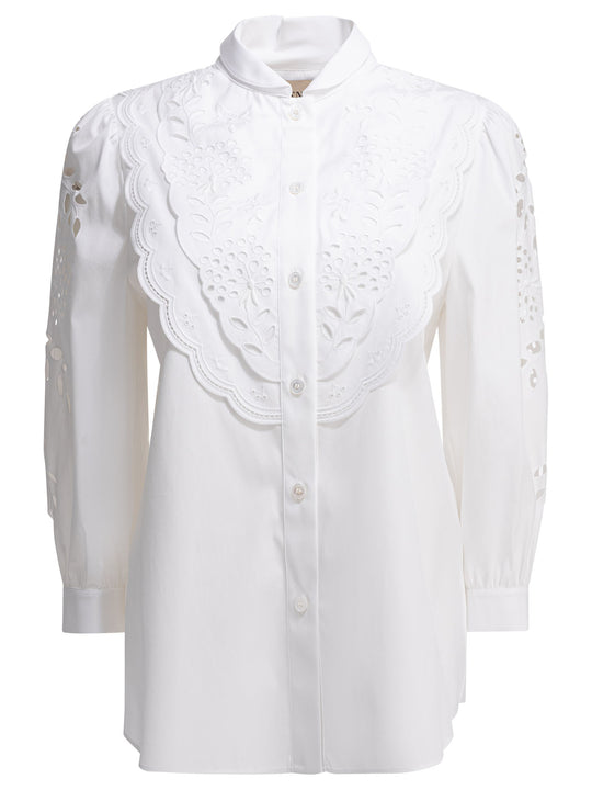 Embroidered Casual Shirt Shirts White