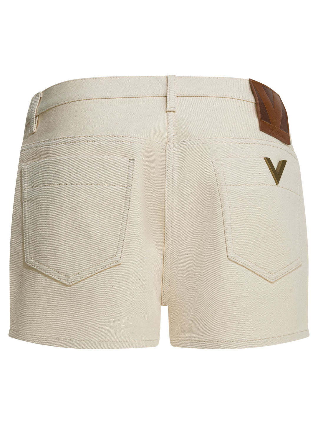 Valentino Five-Pocket Denim Shorts - White | b96de975c69979c489aaf19c5c3f259922246b63