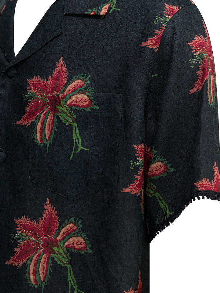 Valentino Papier Floral Shirts - Black | a3e57782ec73555df065c7093c413227ebecacc7