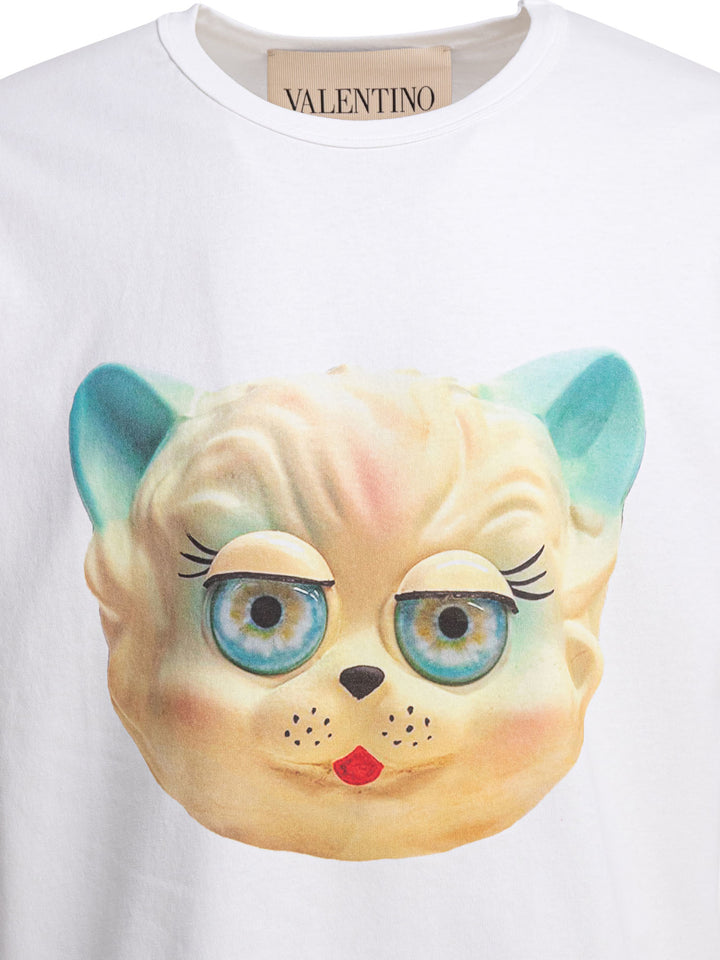 Valentino Le Chat De La Maison T-shirts - White | dddb6d1671f5e5cb3a22c76ccb2ca4dd8e99bc1e