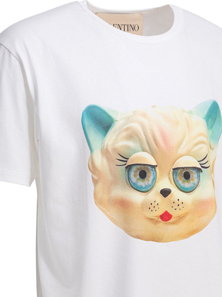 Valentino Le Chat De La Maison T-shirts - White | 41ce560e3a7a08aa3ca841835347c958936a35db
