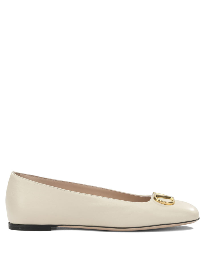 Valentino Garavani Vlogo Ballerinas - White | ebd8b66f674467d64639654fd855a77ff71293fd