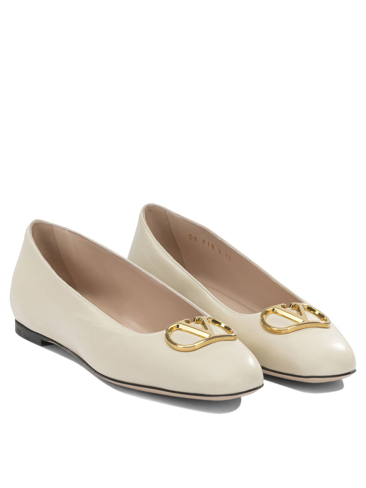 Valentino Garavani Vlogo Ballerinas - White | b0c1e65f9d2a6309137876bf55843e0ff331da15