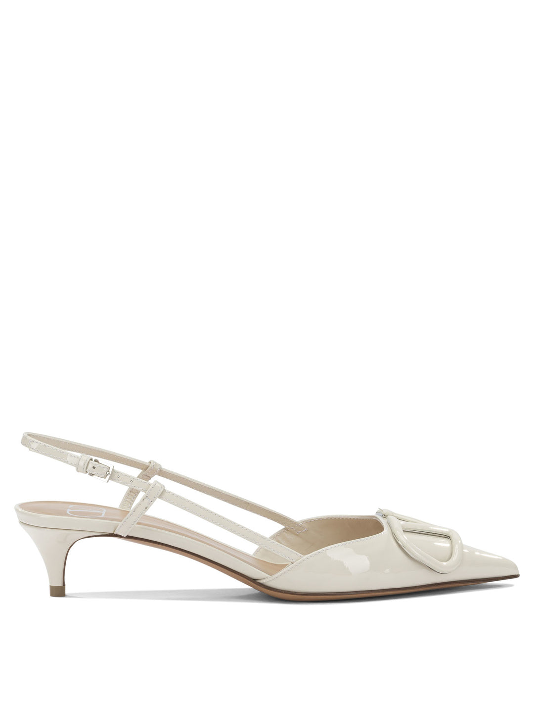 Valentino Garavani Slingback Vlogo 40mm Heeled shoes - White | 7cb623c4d37c6c575b85cff11e2b7aa9e72515e4
