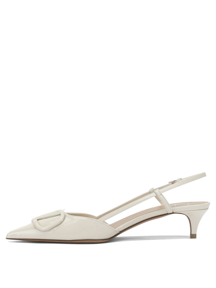 Valentino Garavani Slingback Vlogo 40mm Heeled shoes - White | 237482972ab5e172058abe7d9cc2bcf707583437