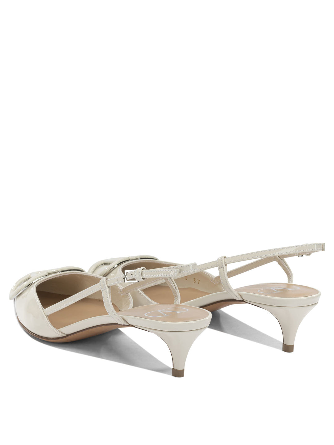 Valentino Garavani Slingback Vlogo 40mm Heeled shoes - White | 573fe76b7a4eed19e79bafe0f47eeac50322cfb6