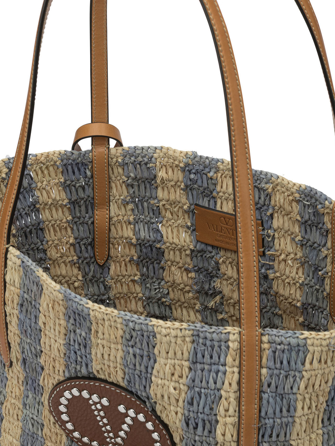 Valentino Garavani Vlogo Raffia Medium Shoulder Bag Shoulder Bags - Beige | 2564ef8511b6a8c7fad762fc1b941de374b4a58c