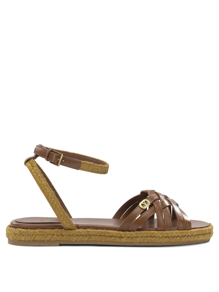 Valentino Garavani Vg Bribri Sandals - Brown | 72308a43825bfd66b930fb0e556f38af4838e597