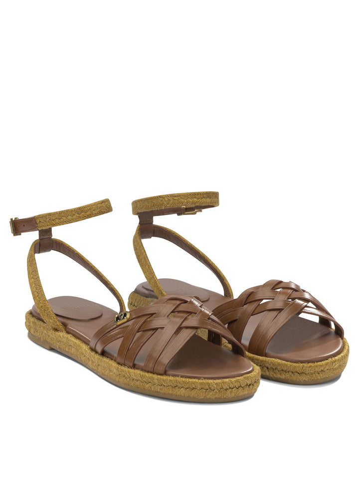 Valentino Garavani Vg Bribri Sandals - Brown | 7d2cd67b19dae6638e32570f57860e9d331fb7a6