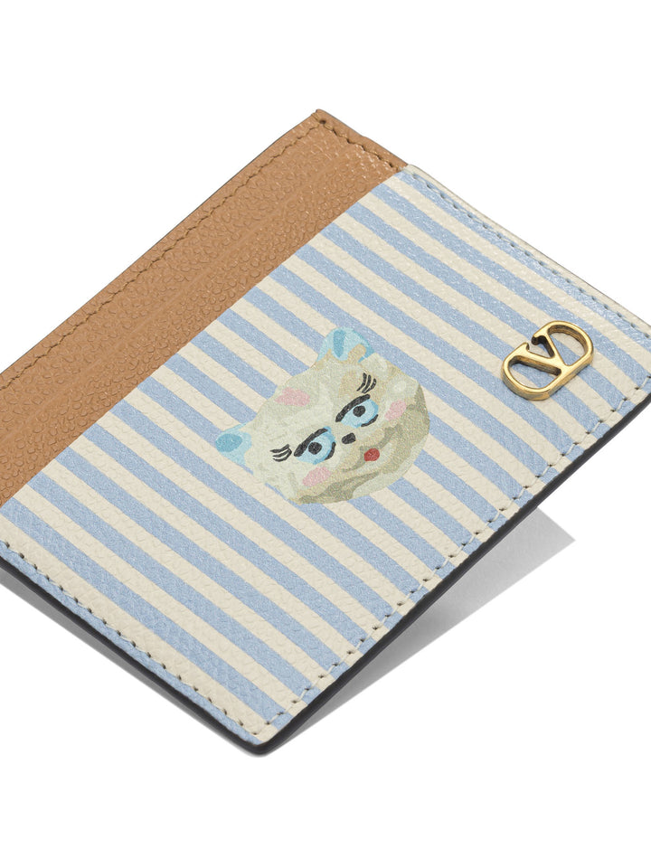 Valentino Garavani Vlogo Signature Card Holder Wallets & Card holders - Light blue | 2a154a765805cf3b98d34a5d1c0dbf514657b035