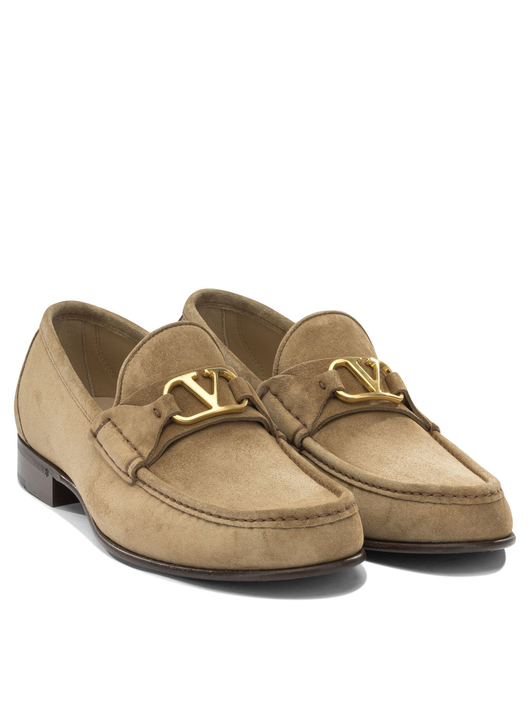 Valentino Garavani Suede Loafers Loafers & Slippers - Beige | 89ea8a3a78d380b2050e8017ba6f1aaa1a29c9eb