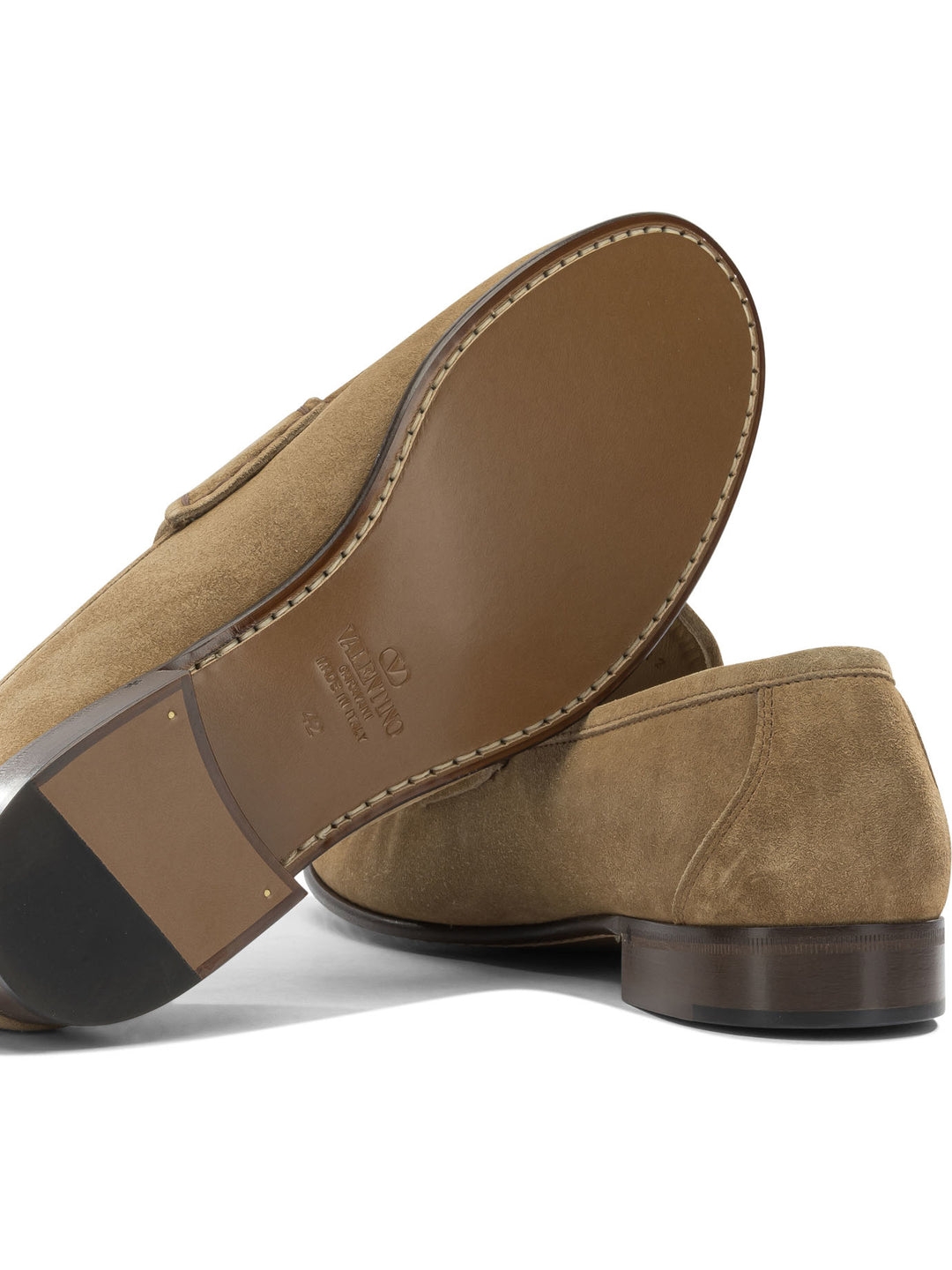Valentino Garavani Suede Loafers Loafers & Slippers - Beige | adad99ac235afe92c29f539d172b95bf9a0eaeb7