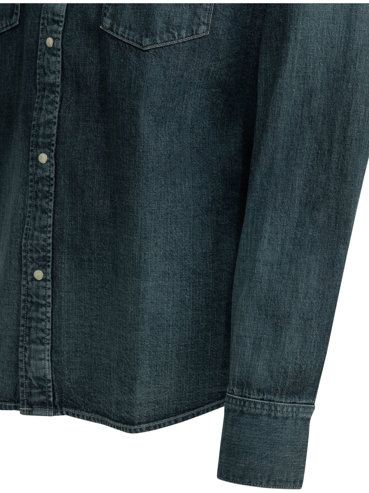 Visvim Social Sculpture Shirts - Blue | 88b700e3e0f976db0cd7e81941d8a9b8f8c68ab8