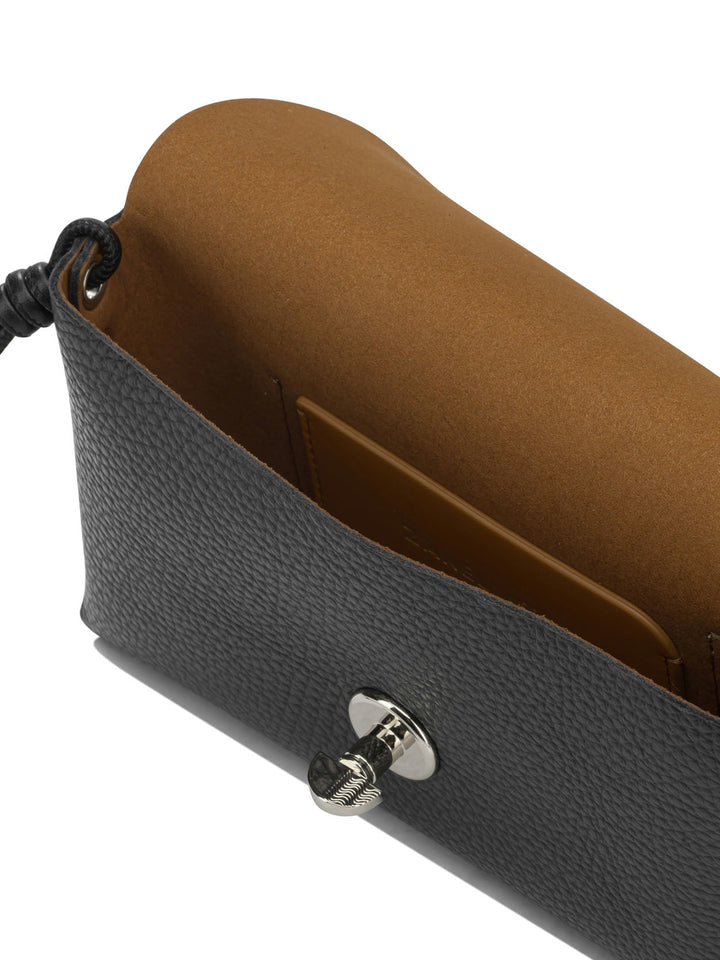 Zanellato Letter® Crossbody Bags - Black | 86650f48677d4596bfdc8f7af549c4fab49423d6