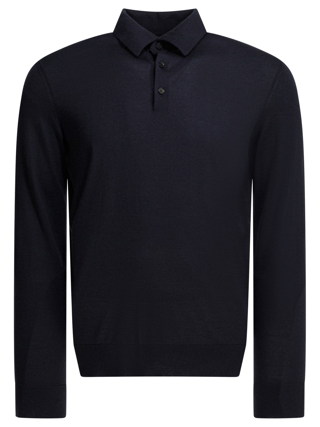 Zegna Cashmere Polo Sweater Knitwear - Blue | 1558978b12096685f64a8df7ccb585c860493087