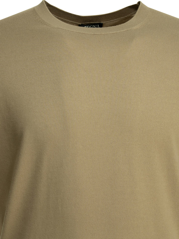 Zegna Crew-Neck T-Shirt T-shirts - Beige | ac60fd198720711dd01e85d64c4b7ef710b14316
