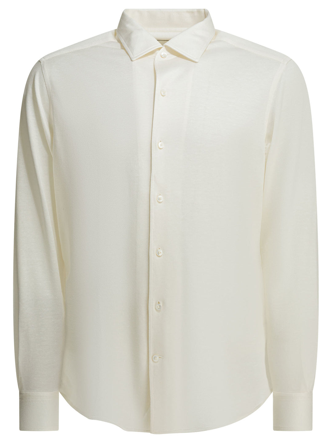 Zegna Casual Silk Shirt Shirts - White | 53f774f6e6076658fbf3260484f0d043597b8ced