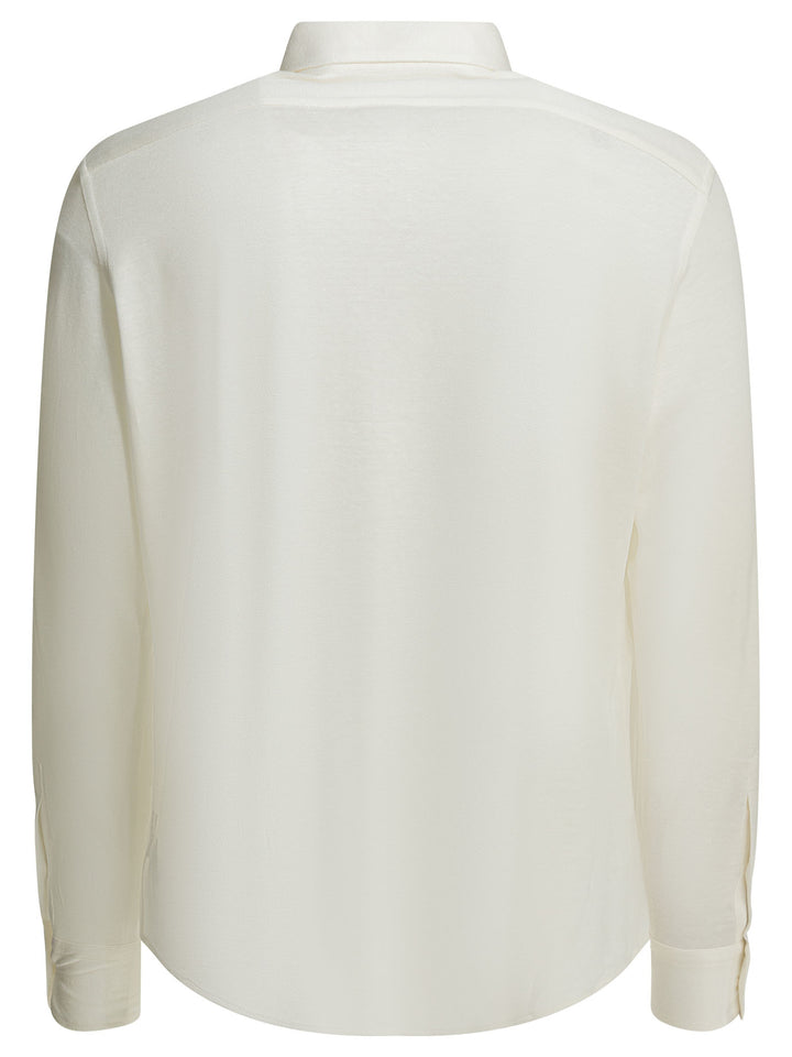 Zegna Casual Silk Shirt Shirts - White | b957ff2ac5e0851dc73d86b1c2437c00a44f47c2