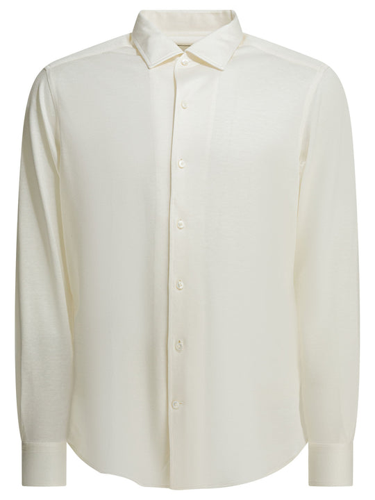 Casual Silk Shirt Shirts White