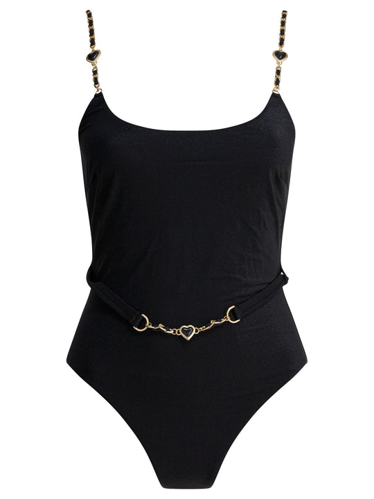Daylight Chain Scoop Swimwear Black