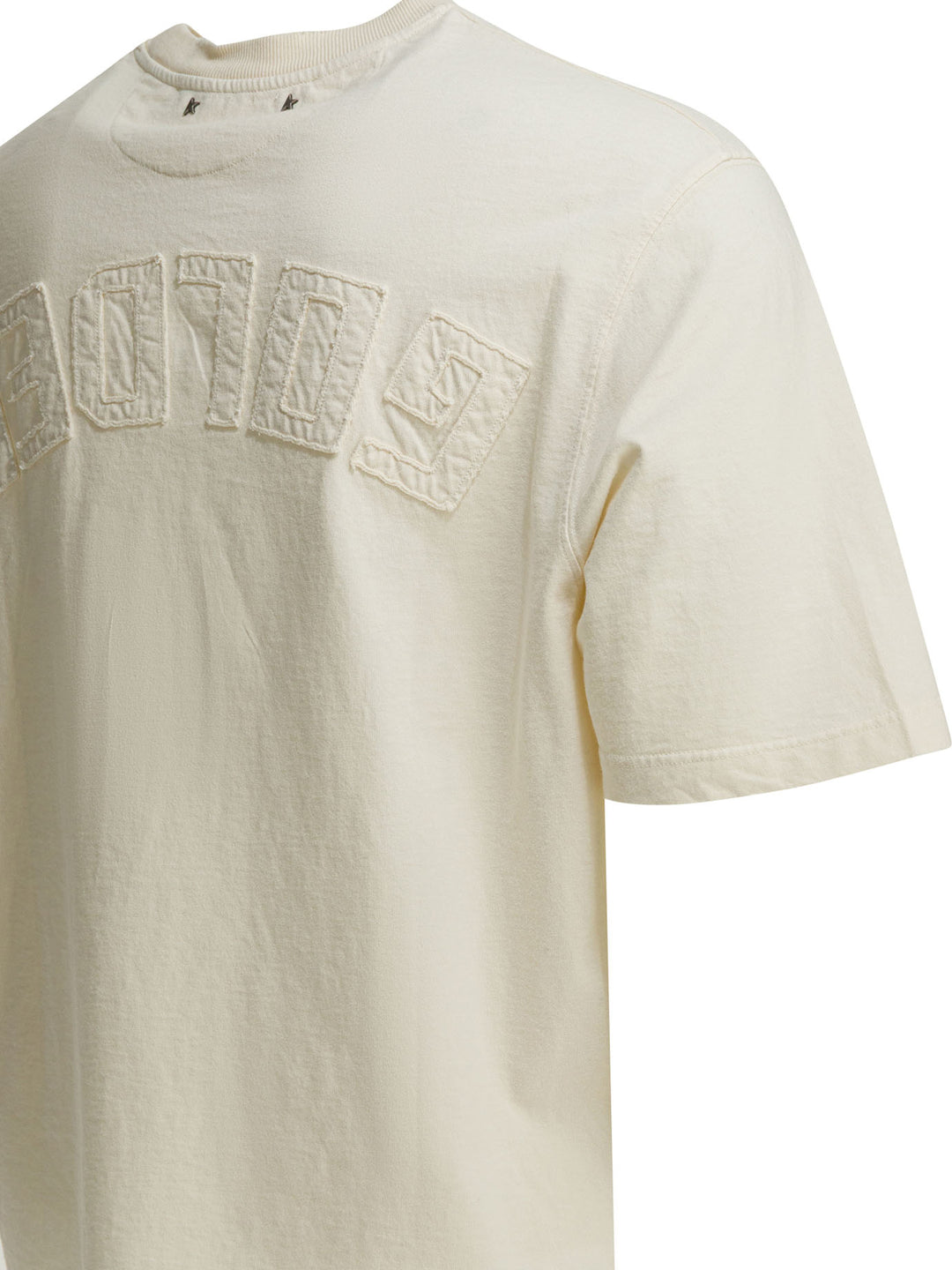 Golden Goose Jersey T-Shirt With Reverse Logo T-shirts - White | 821fe6dc4365da77999669bcb764623a6f383441