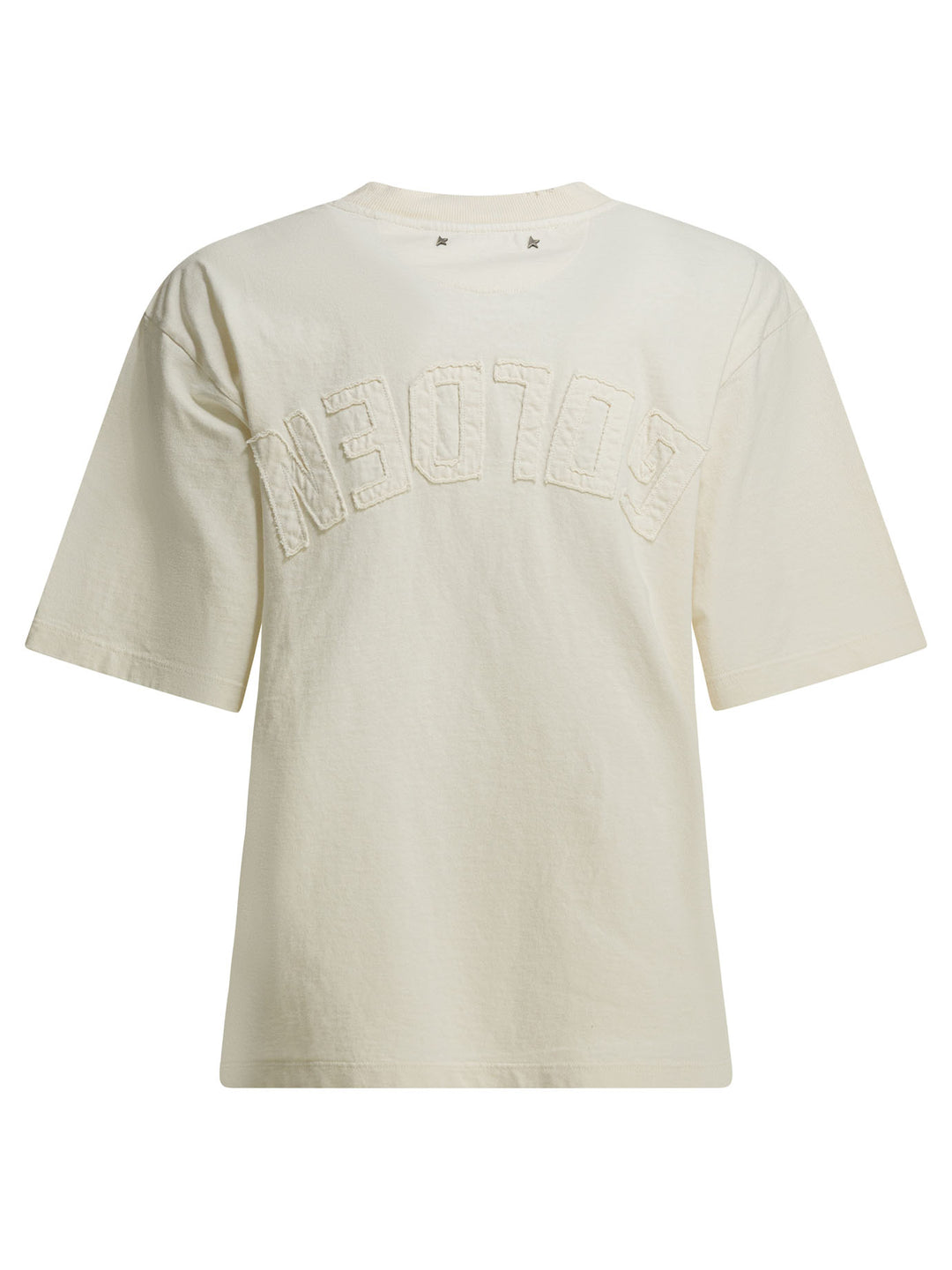 Golden Goose Crew Neck T-Shirt With Reverse Logo T-shirts - White | 0a263d228eb8700fac6979e007364c5d1567a270