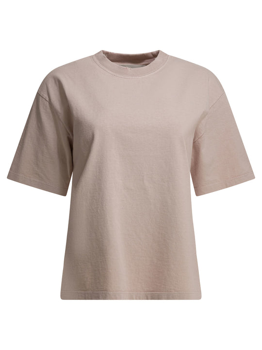 Crew Neck T-Shirt With Reverse Logo T-Shirts Pink