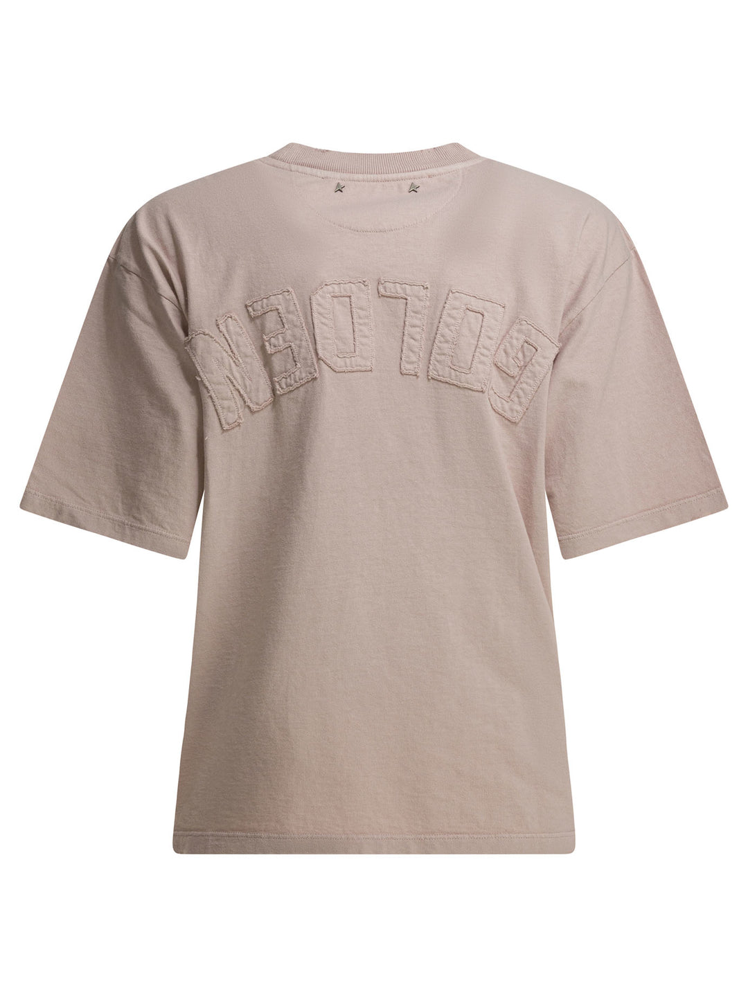 Golden Goose Crew Neck T-Shirt With Reverse Logo T-shirts - Pink | ccdd2b65c577124c5548ee8251ebd9640f694ba1
