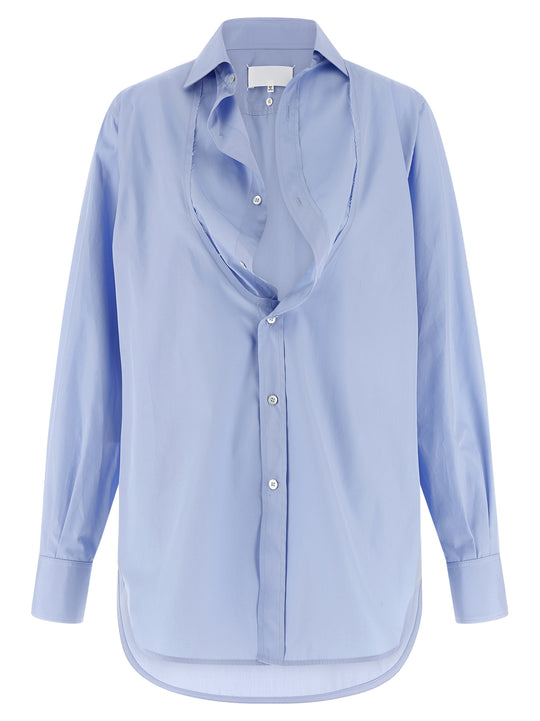 Poplin Shirt Shirt And Blouse Light Blue