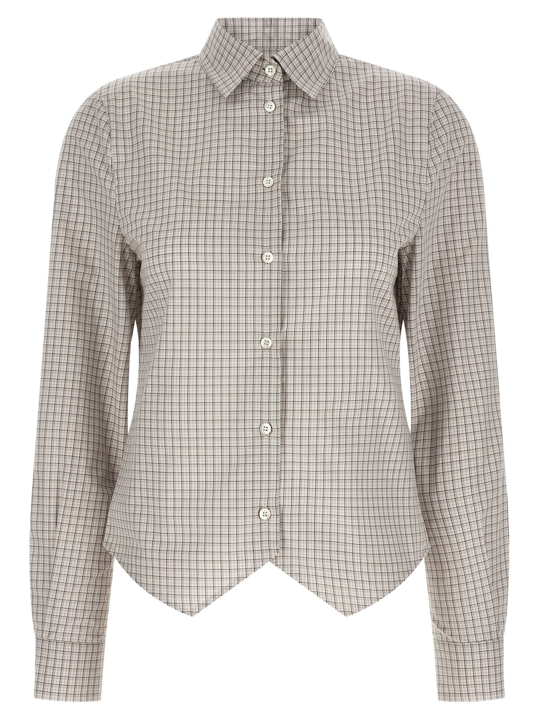 Maison Margiela Pointed Hem Shirt Shirt and Blouse - Beige | 4ec480351fffdfb5a3218dd781483cc0f507b973