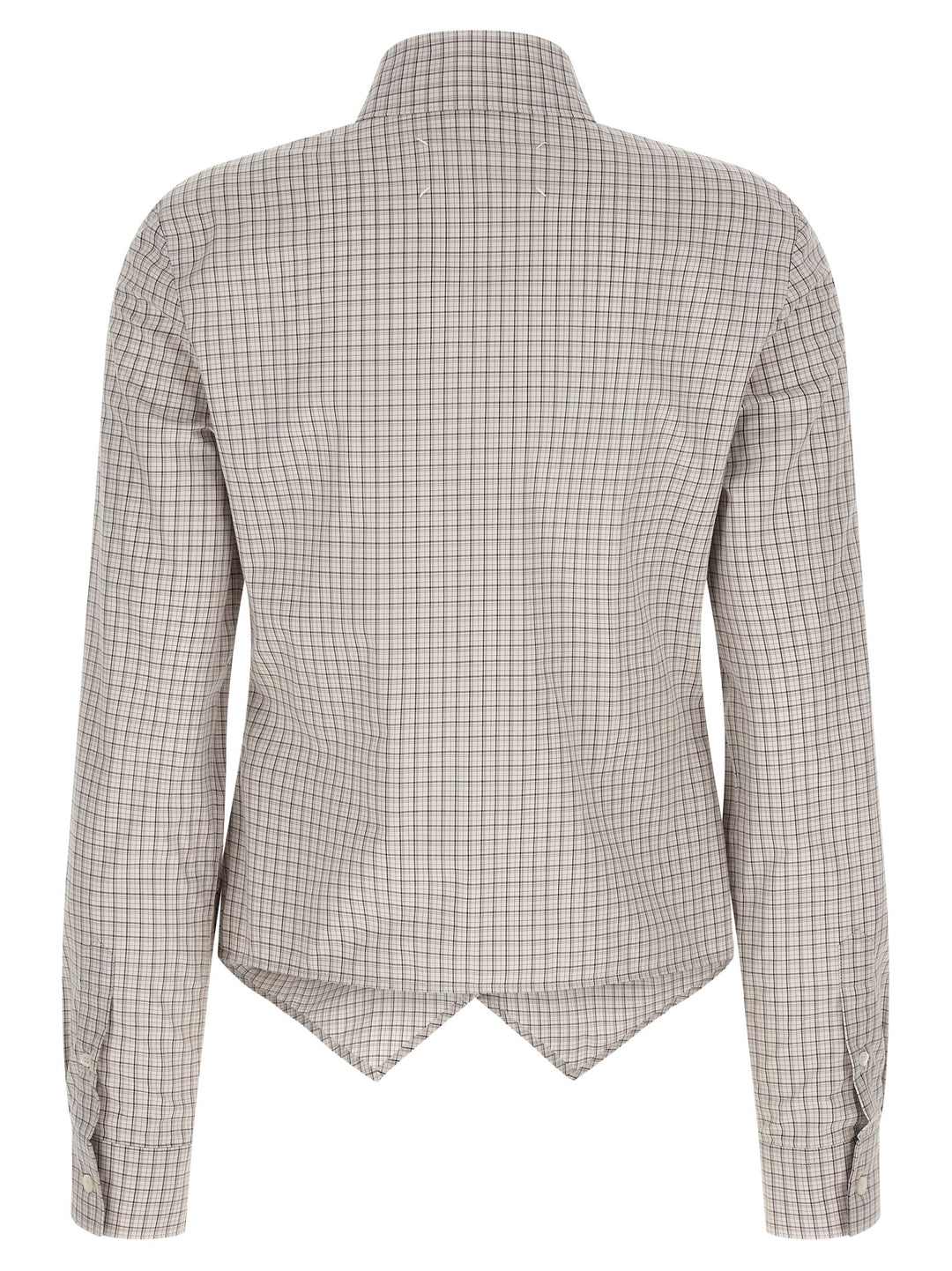 Maison Margiela Pointed Hem Shirt Shirt and Blouse - Beige | dcbd477bb1be23e6ad223d043854273602adae72