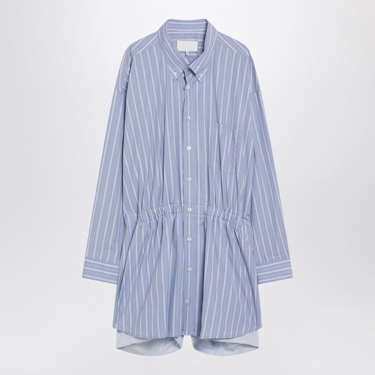 Light Blue Striped Shirtdress