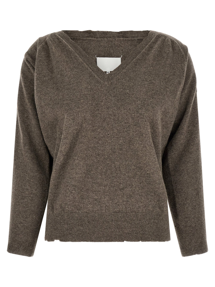 Maison Margiela Lived-In Jersey Sweaters and Cardigans - Brown | a04fcccf4a20178a3d0cd0196b52d2694aa461b8