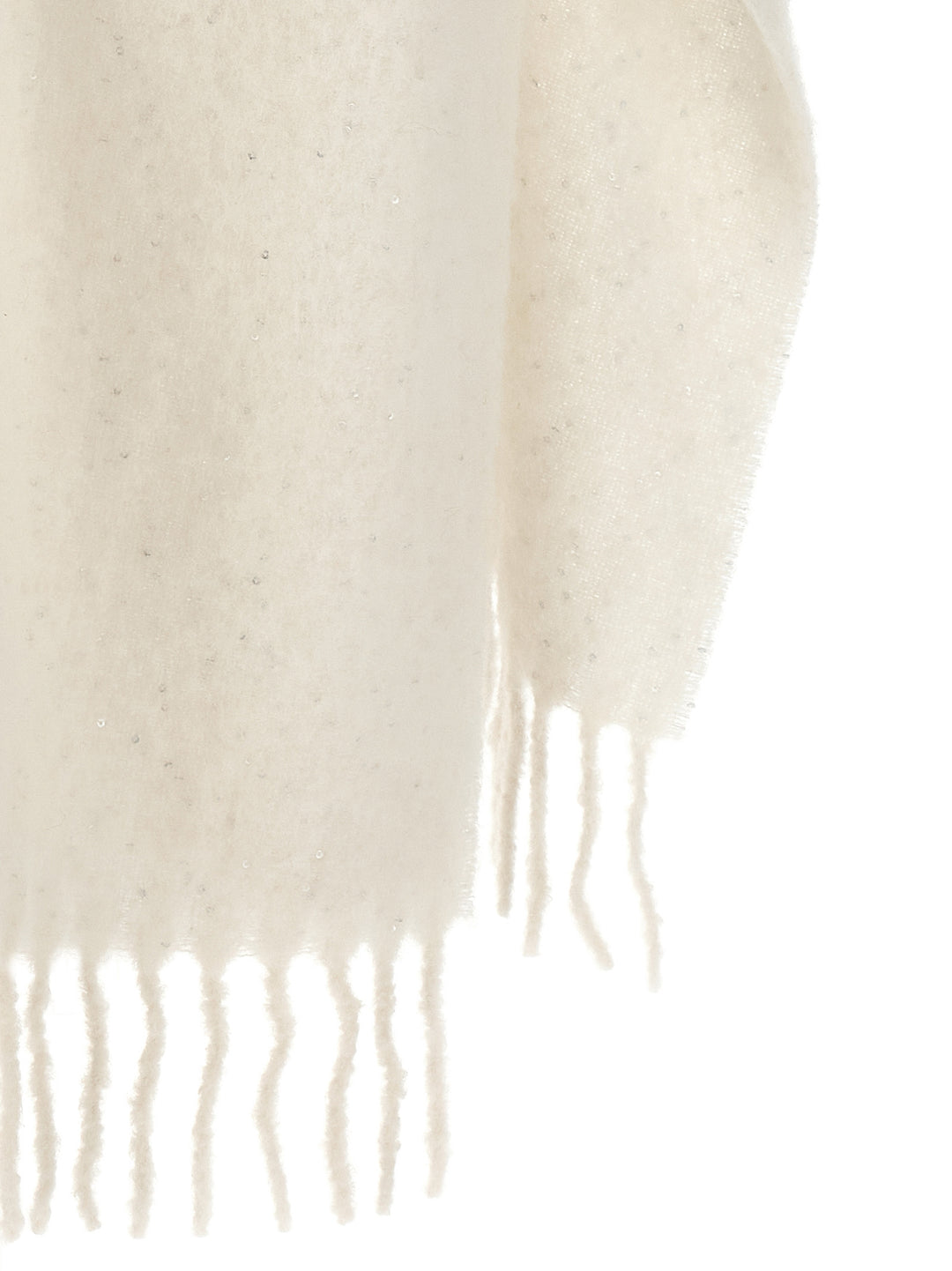 Peserico Bouclé Yarn Cape Capes - White | 917ef9025b3a68071140354960b7f93a5feebf35